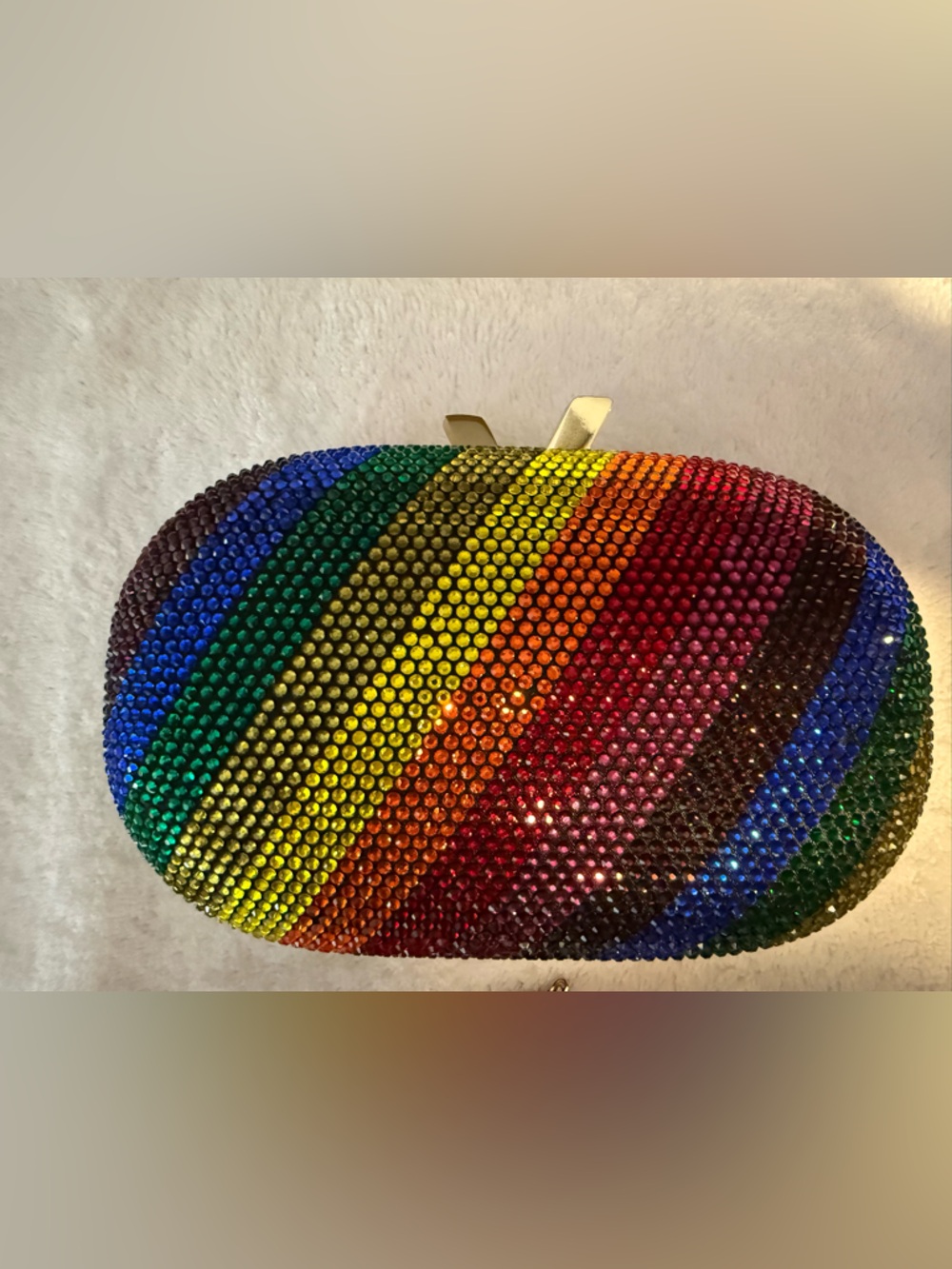 NWT Olga Berg pot of gold rainbow clutch